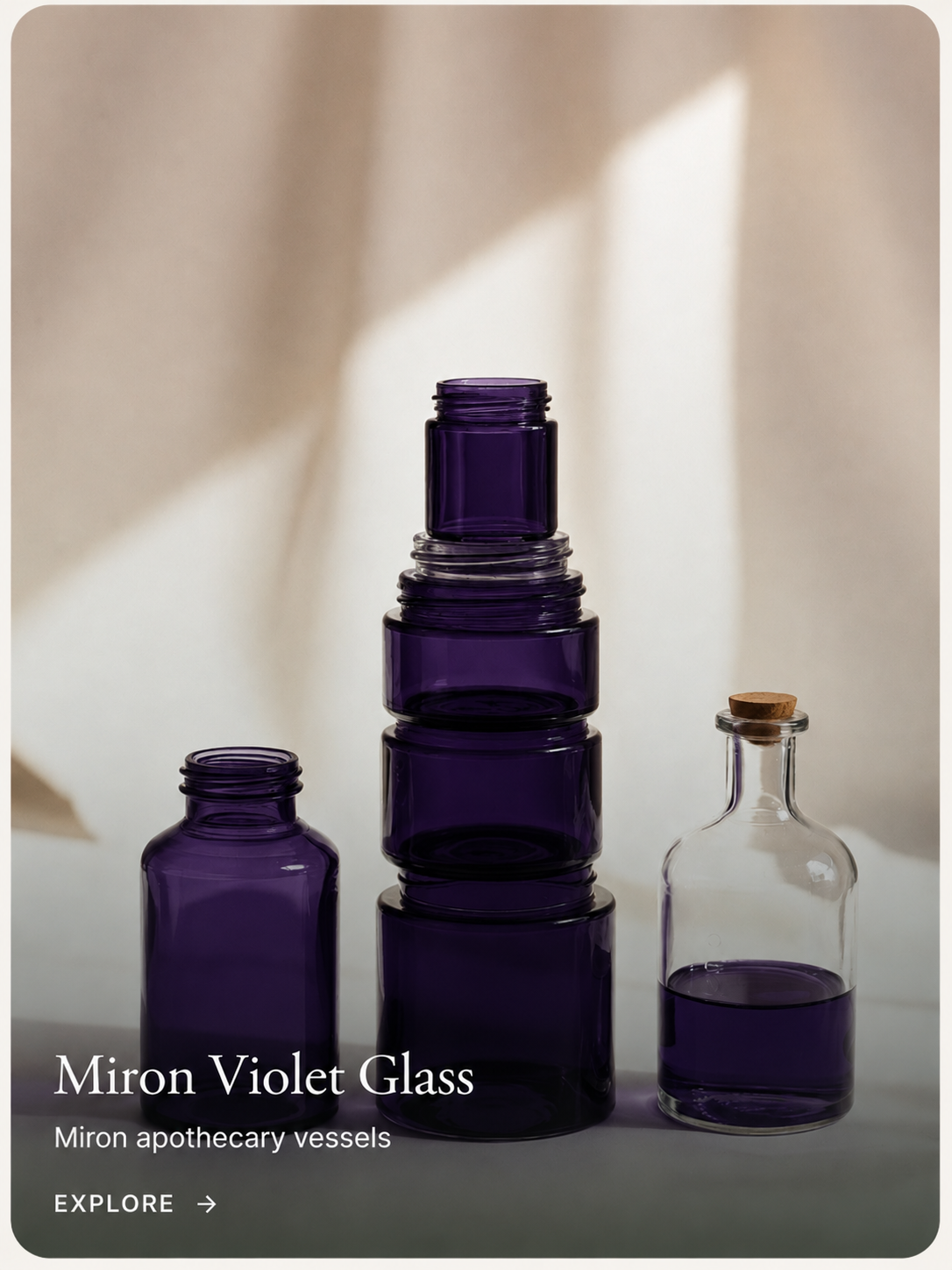 Violet Glass (Hand-blown)