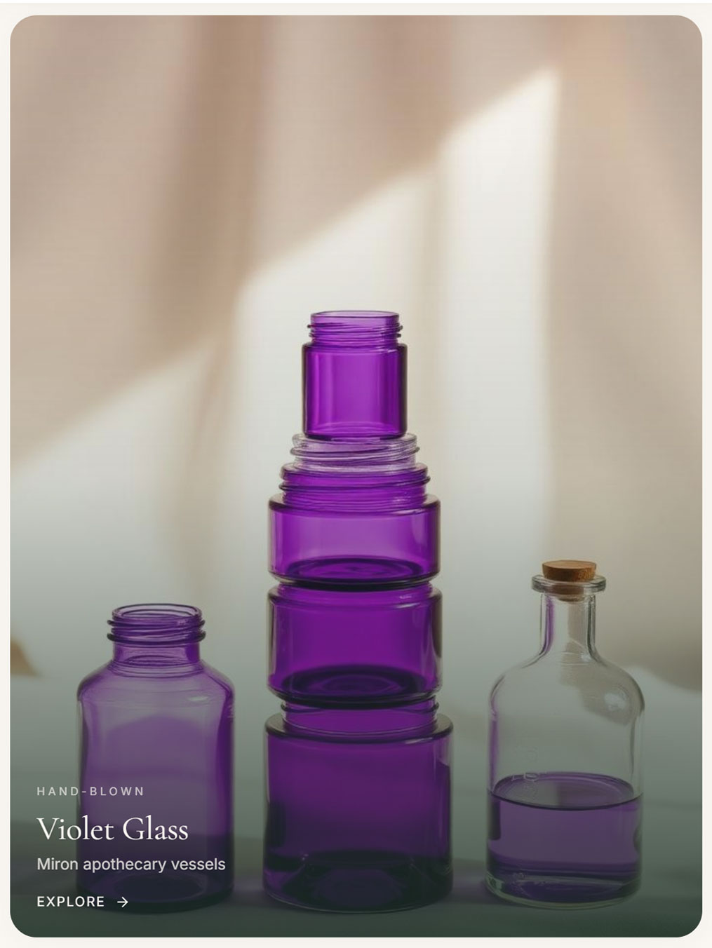 Violet Glass (Hand-blown)